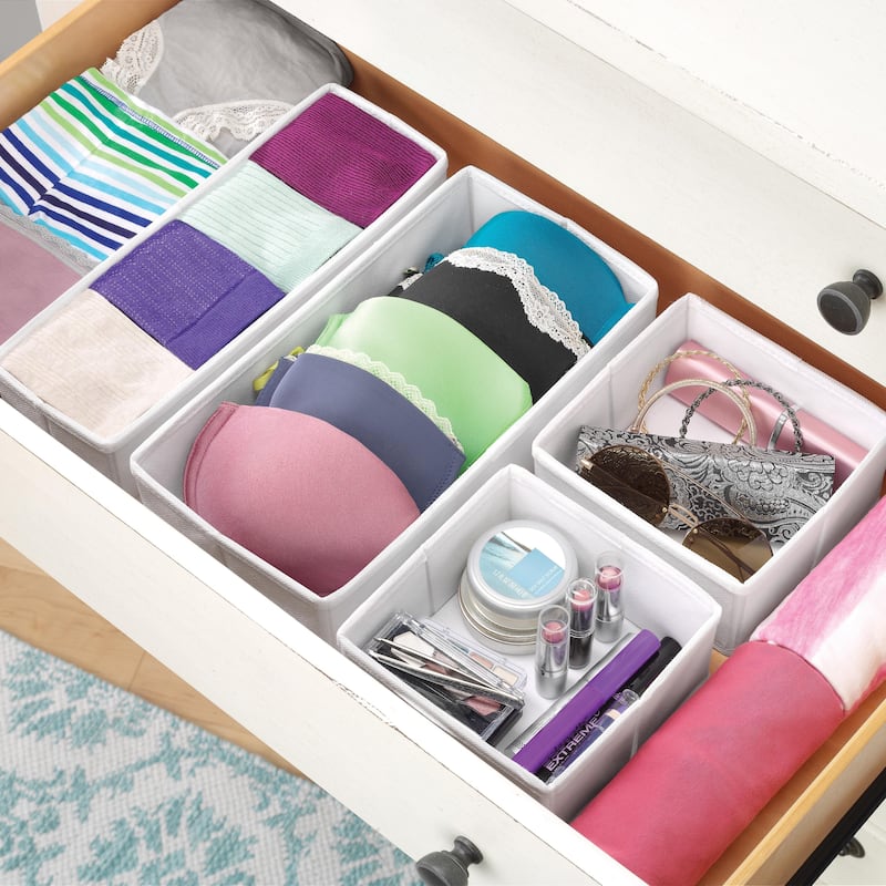 Whitmor Drawer Organizers - White - Set of 4