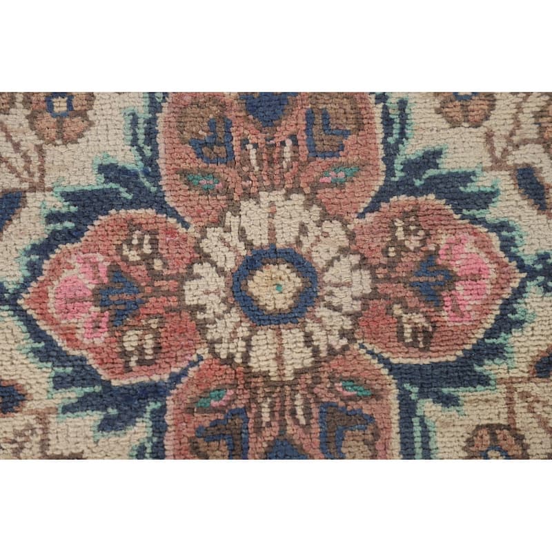 Hamedan Persian Vintage Rug Hand-Knotted Wool Carpet - 6'9"x 10'0"