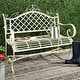 preview thumbnail 1 of 29, SAFAVIEH Outdoor Living Abner Wrought Iron 46-inch Garden Bench. - 45.8" W x 20" L x 40" H Antique