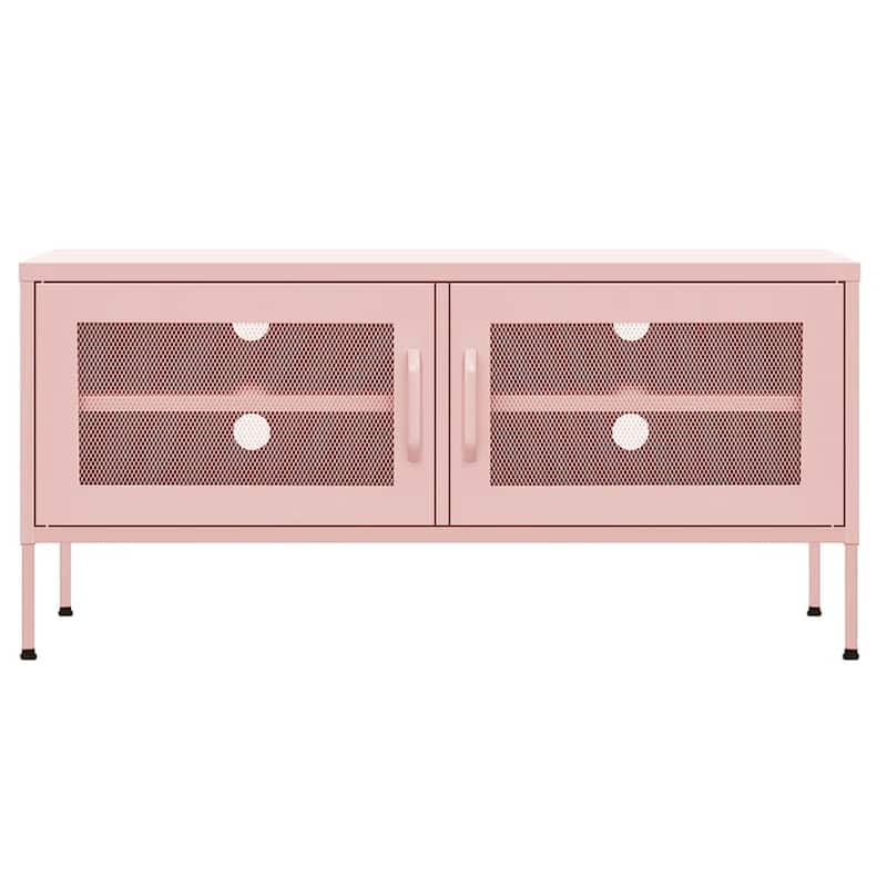 vidaXL TV Stand TV Unit Sideboard Home TV Console Media Unit Cupboard Steel - 41.3" x 13.8" x 19.7"