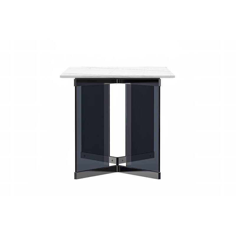 Oryn Rectangular Dining Table with Glass/Sintered Stone Top