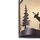 preview thumbnail 9 of 11, Bryce 1 Light Bronze Rustic Deer Tree Indoor Outdoor Flush Wall Sconce - 8-in W x 11-in H x 5-in D