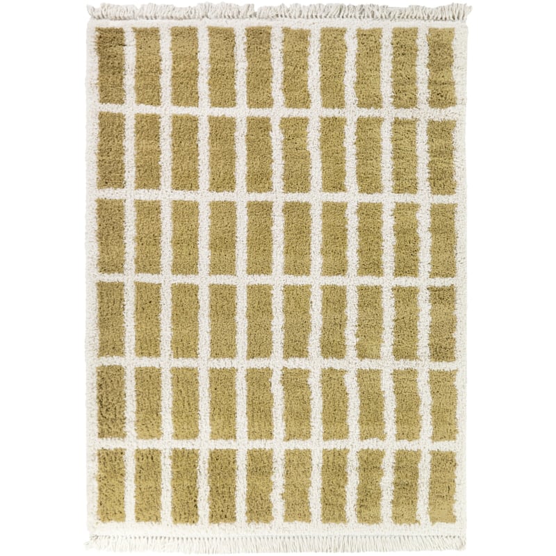 Androla Boho Grid Shag Area Rug