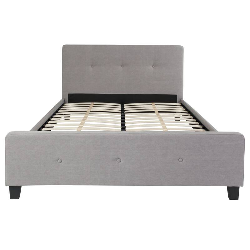 Tufted Platform Bed with 10 Inch Pocket Spring Mattress