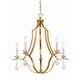 preview thumbnail 1 of 3, Crystorama Lighting Group PER-10405 Perry 5 Light 26" Wide Crystal Antique Gold