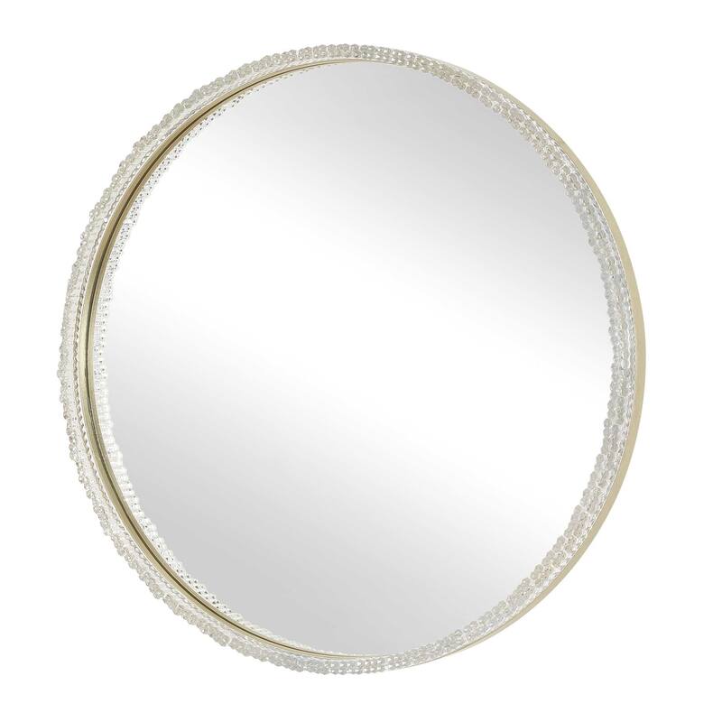 Uttermost Break The Ice Round Mirror - 31.50" W x 31.50" H x 2.00" D