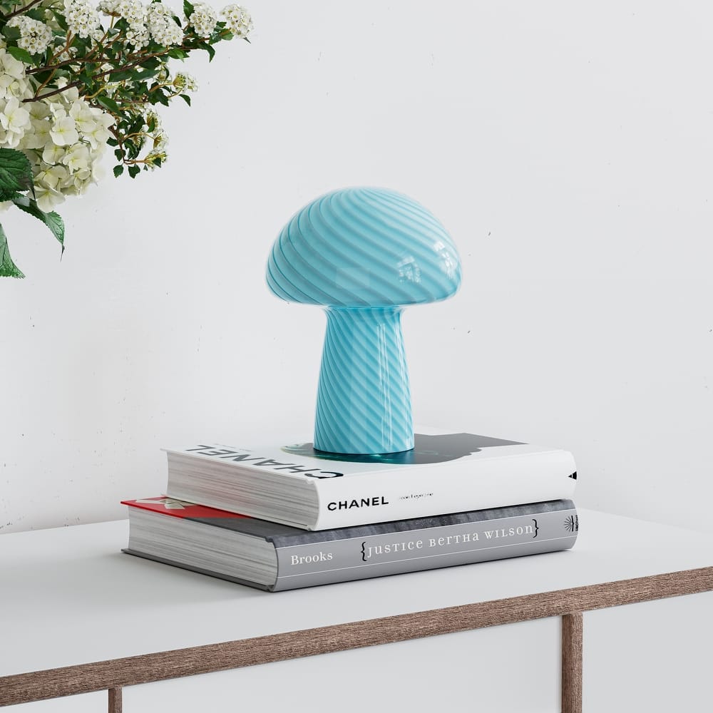 Modern Glass Mushroom Bedside Table Lamps