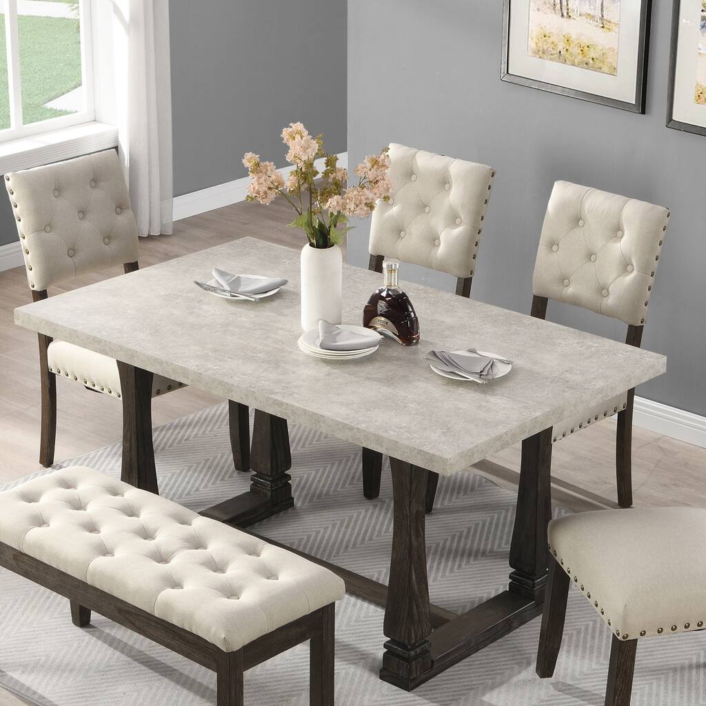 Classic Farmhouse Rectangle Kitchen Table