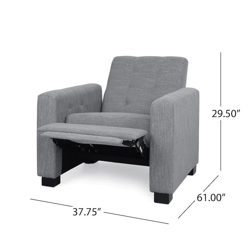 Craigue Upholstered Pushback Recliner by Christopher Knight Home