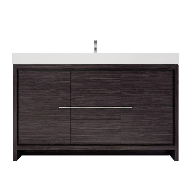 Dove 60'' Freestanding Vanity with Single Reinforced Acrylic Sink