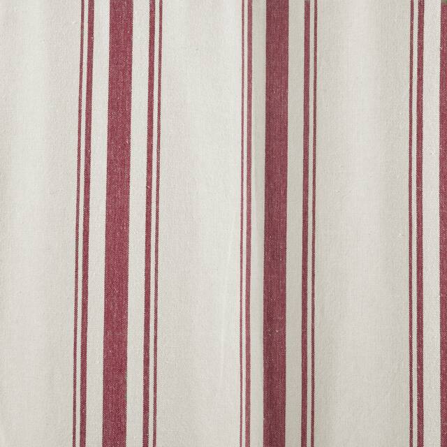 Lush Decor Farmhouse Stripe Yarn Dyed Cotton Window Curtain Panel Pair