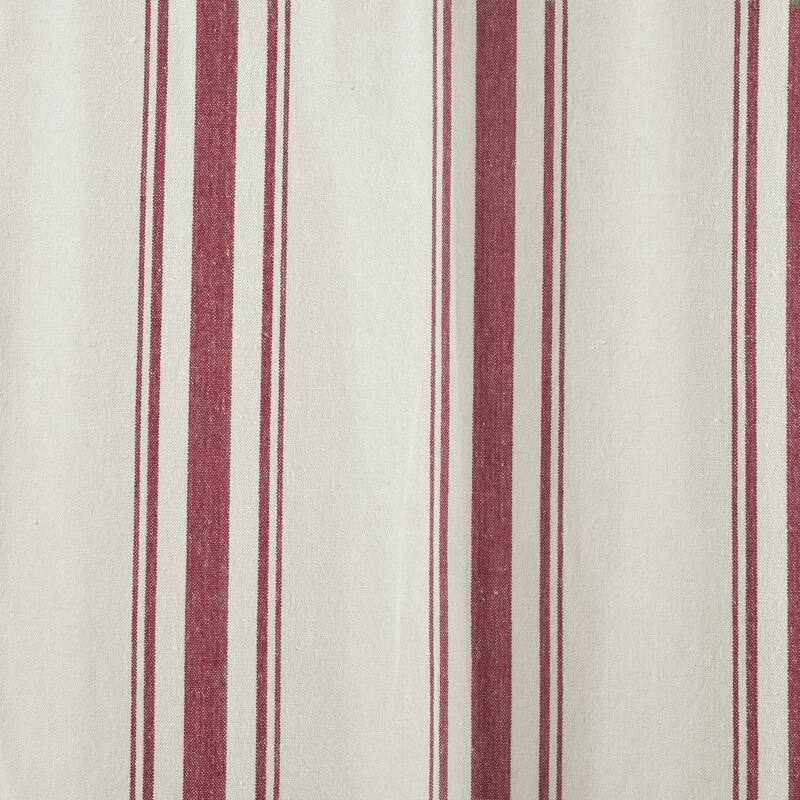 Lush Decor Farmhouse Stripe Yarn Dyed Cotton Window Curtain Panel Pair