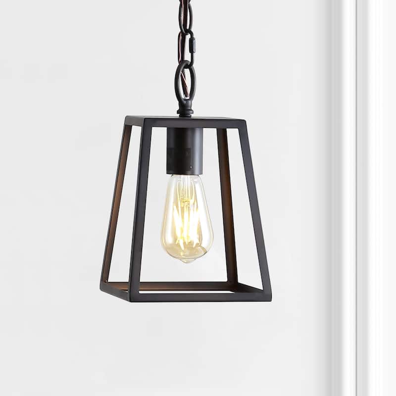 Marais 6.25" Metal LED Pendant, Oil Rubbed Bronze by JONATHAN Y - Oil Rubbed Bronze