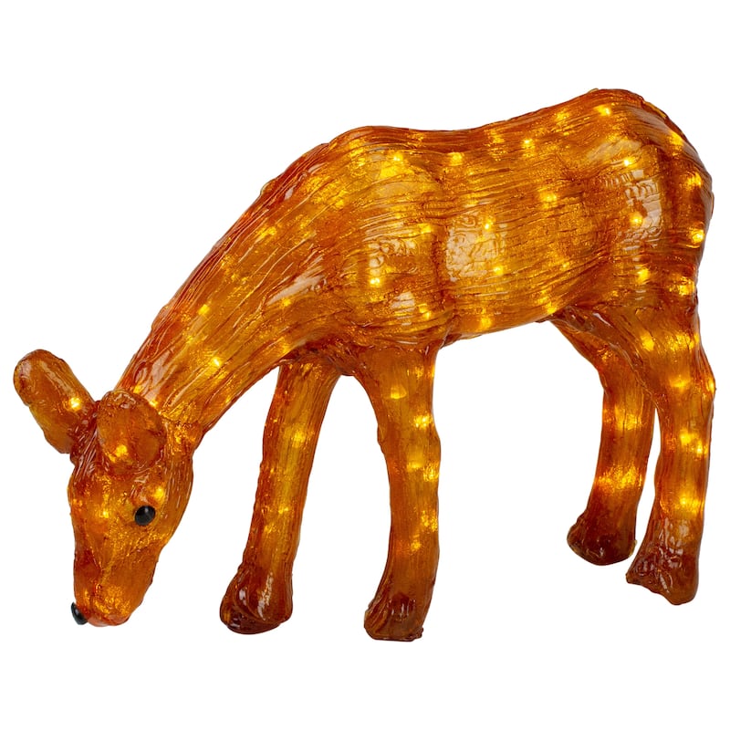 LED Lighted Commercial Grade Acrylic Reindeer Christmas Display Decoration - 22"