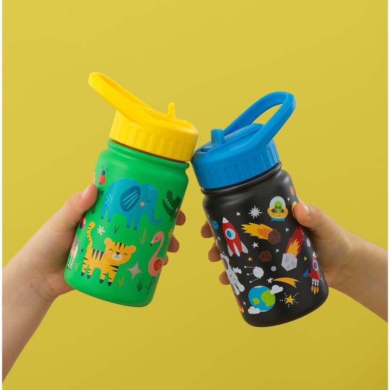 Stainless Steel Kids Water Bottle with Straw Lid - 12 oz