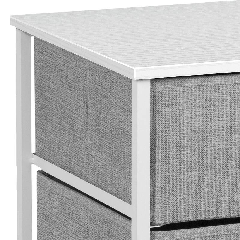 Nightstand 3-Drawer Shelf Storage Bedroom Furniture & End Table Chest