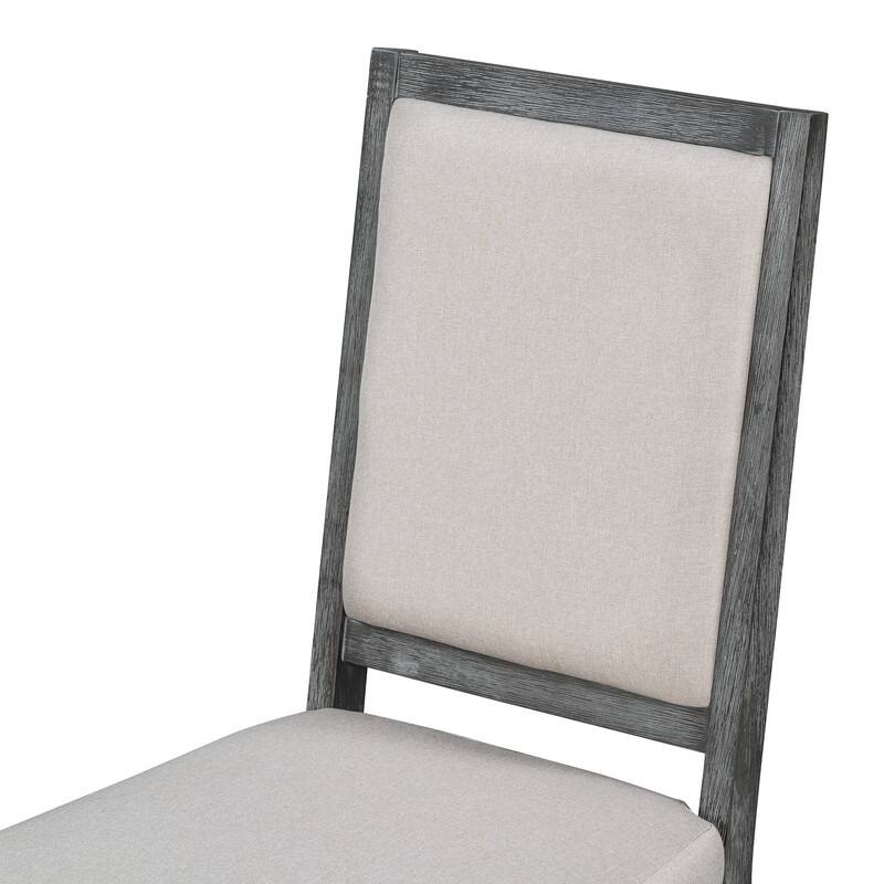 Spruce & Spring Round Dining Table Set for 4, Extendable 5-Piece Mid Century Modern Farmhouse Table with Upholstered Chairs