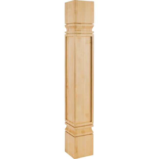 Hardware Resources Corner Post with Square Mission Styling, 35-1/2"H x - Natural White Oak