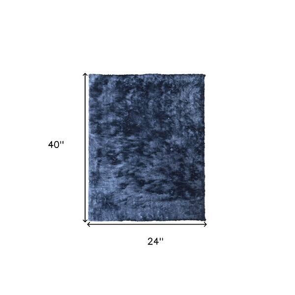 Solid Color Rectangle Glam Style Rug - 40' X '24' X '1.57 - Bed Bath ...