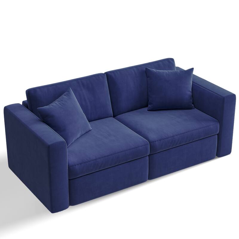 Pocassy Cloud Sectional Couch Upholstered Velvet Couches