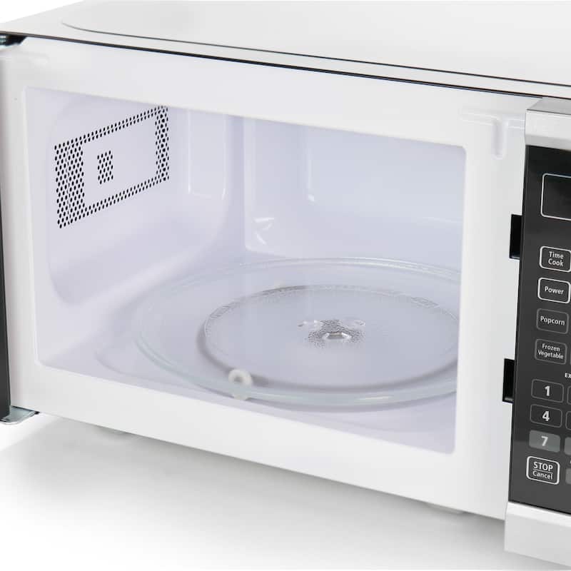 700W Digital Microwave Oven With Turntable in Stainless Steel Silver