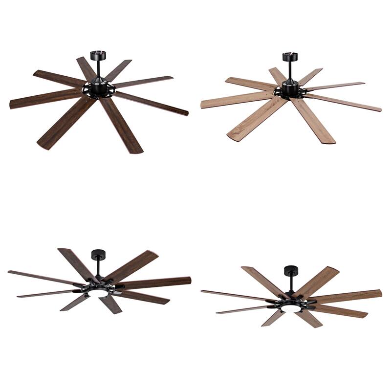 72" 8-blade Dual Finish Ceiling Fan w/ Remote Control, 6-speed Quiet DC