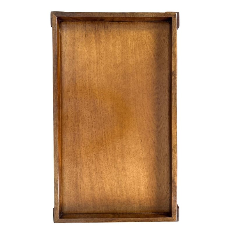 Carolina Chair & Table Rectangular Side Table, Mango Wood, Decorative Scallop Edge, 17L x 28W x 28H inches
