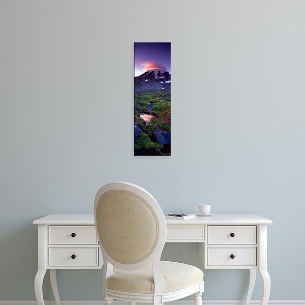 Easy Art Prints Panoramic Images's 'Clouds over a snowcapped mountain, Mt Rainier, Washington State, USA' Canvas Art