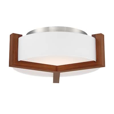 Segment 21in LED Flush Mount 3000K in Dark Walnut - 22