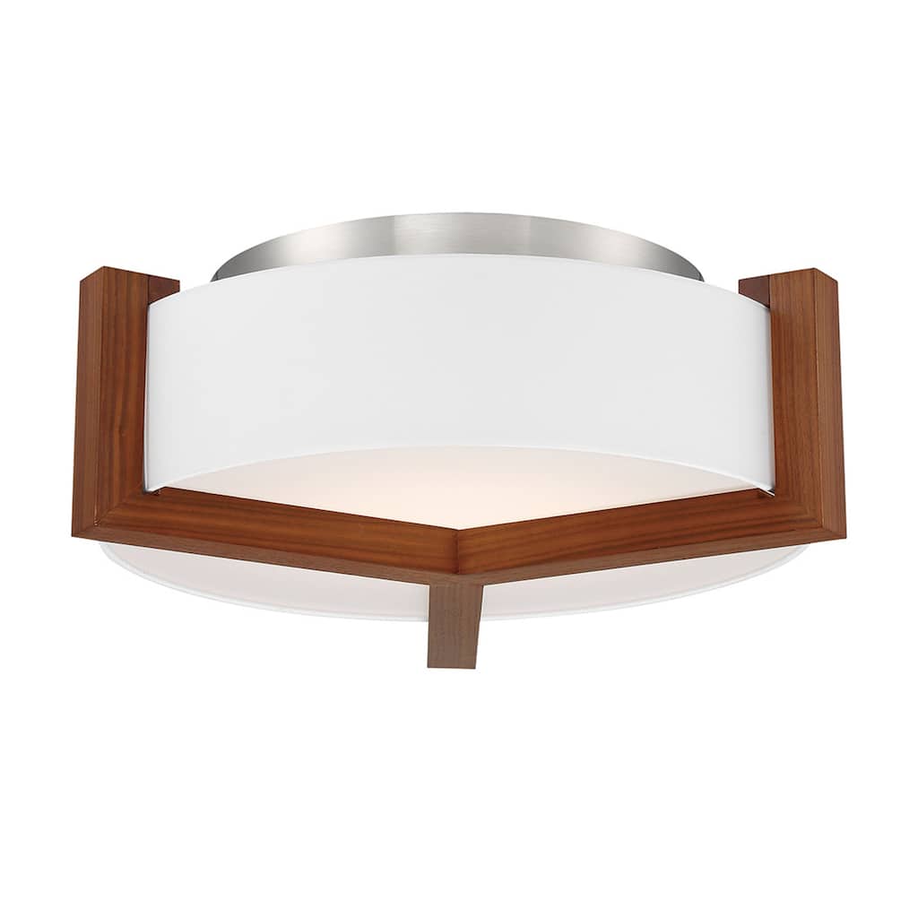 Segment 21in LED Flush Mount 3000K in Dark Walnut - 22
