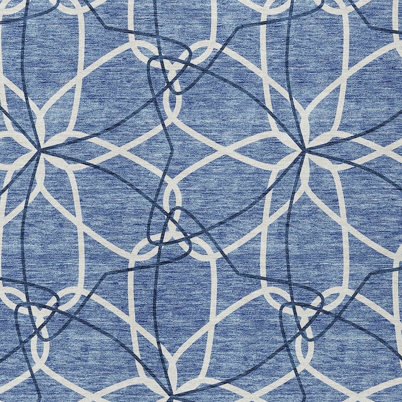 HomeRoots Geometric Modern Rectangle Outdoor Rug