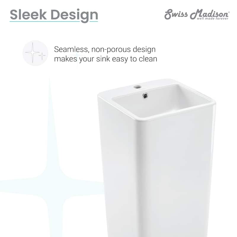 Concorde One Piece Pedestal Sink