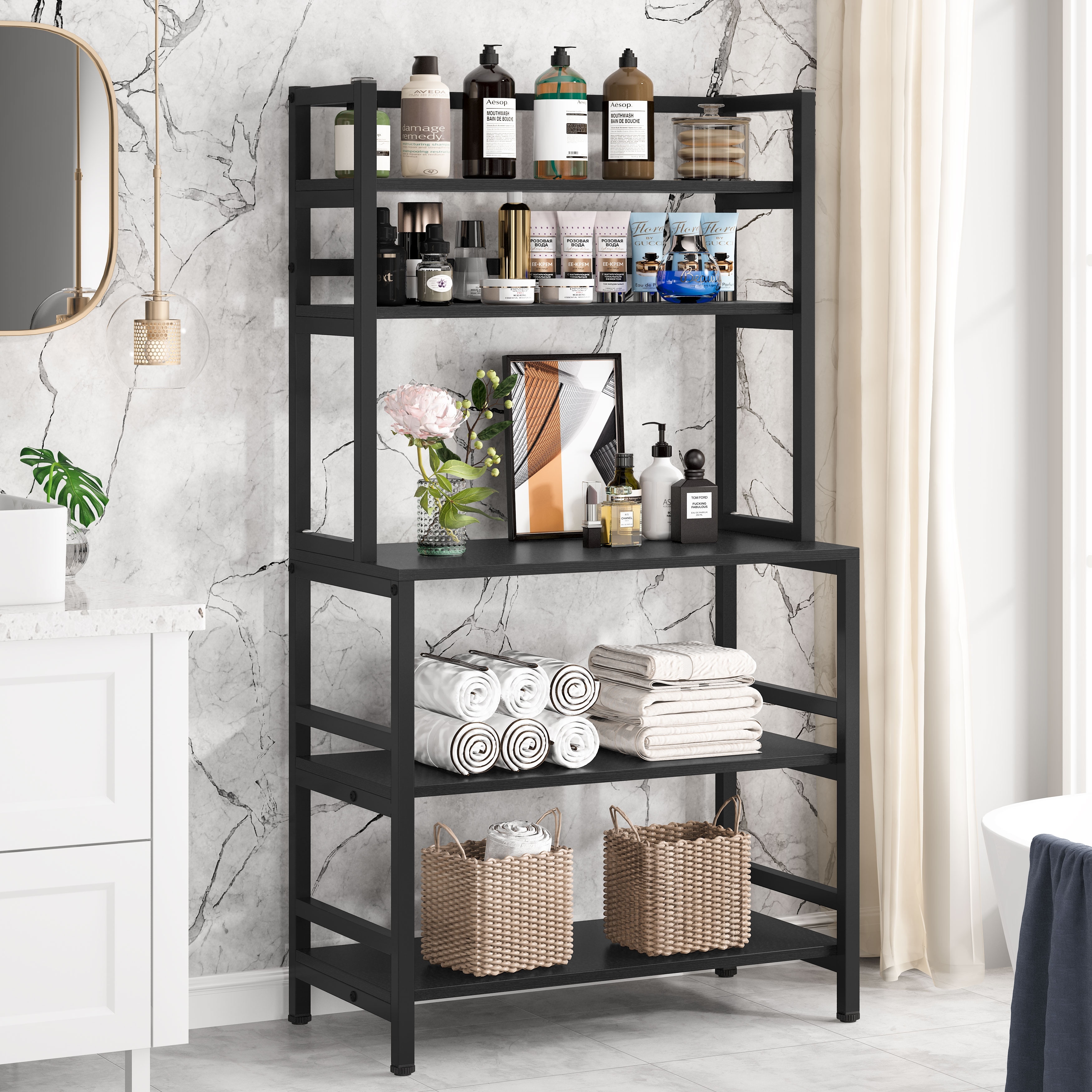 https://ak1.ostkcdn.com/images/products/is/images/direct/816bb2e5e84dd5c1a25e48efef9e664f59e37a6a/5-Tier-Kitchen-Bakers-Rack-with-Hutch-Organizer-Rack.jpg