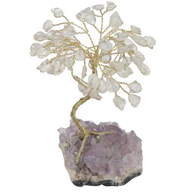 Novica Handmade Little Tree Quartz Gemstone Sculpture