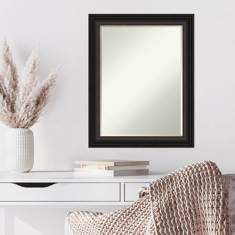 Petite Bevel Wall Mirror - Trio Oil Rubbed Bronze Frame