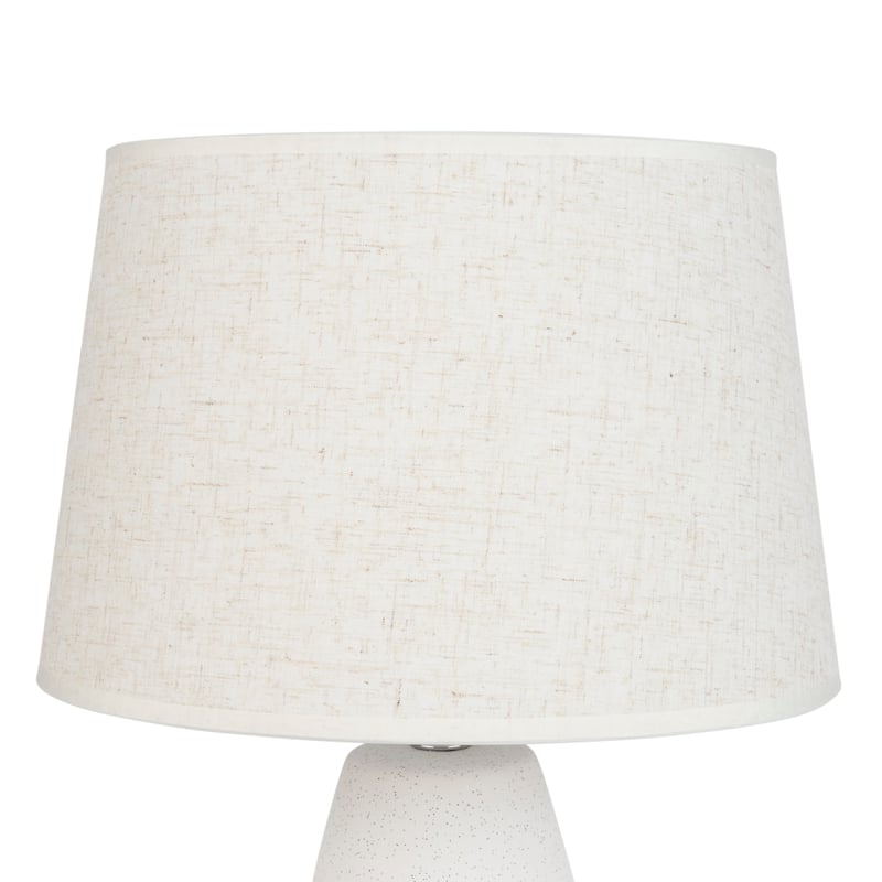 Nourison 21" Off-White Abstract Face Ceramic Table Lamp