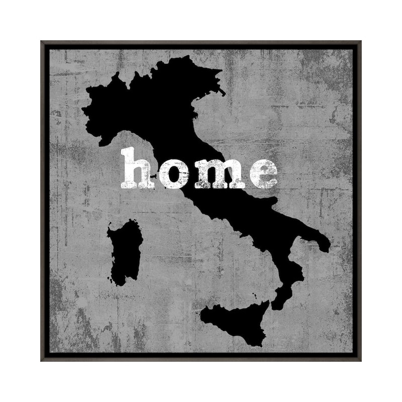 iCanvas "Italy" by Luke Wilson Framed - Charcoal - 37x37