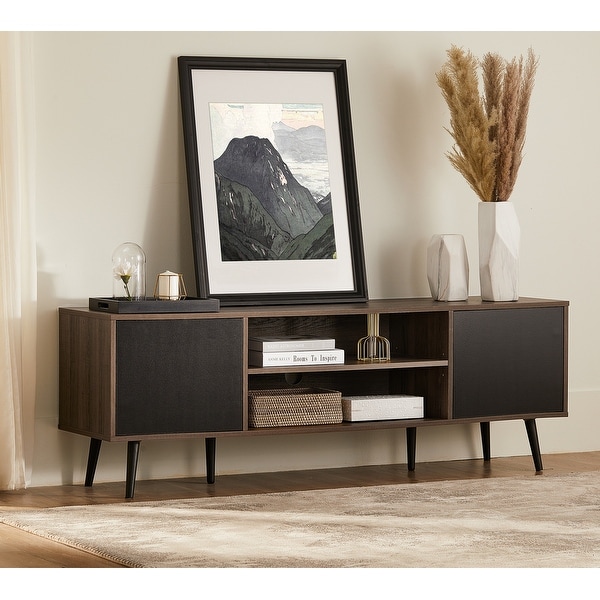 WAMPAT Mid Century Modern TV Stand 61inch - Bed Bath & Beyond - 32911119