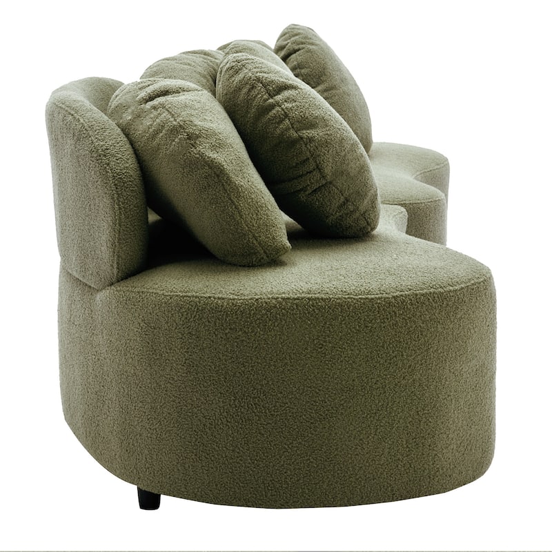 103.5" Foam 3-Seater Sofa with High-Density Foam Cushions, 3 Pillows
