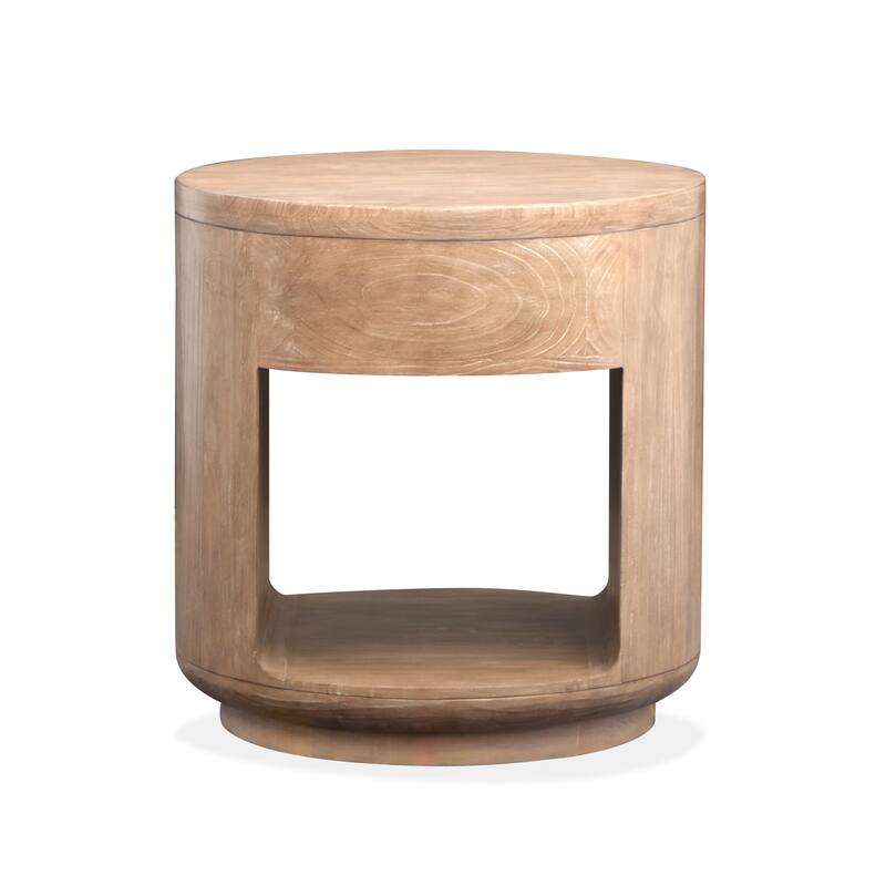 Magnussen Home Sanford Chateau Brown Round End Table - 24''W x 24''D x 25''H