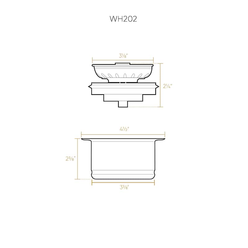 3 1/2" Disposer Trim for Deep fireclay application