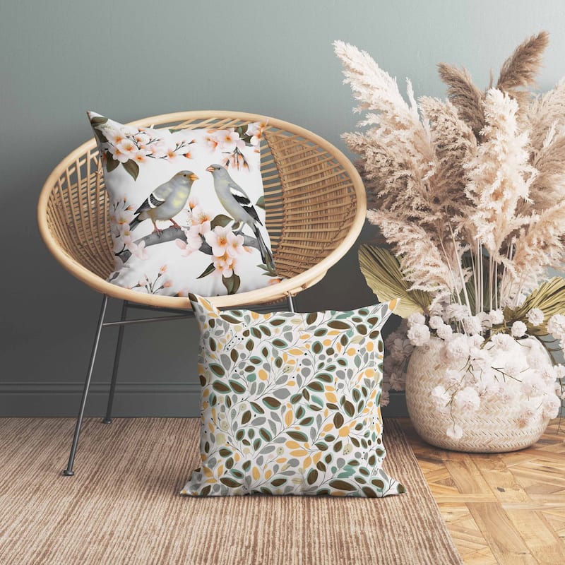 Goldfinch Haven Faux Suede Reversible Throw Pillow Silver and Orange