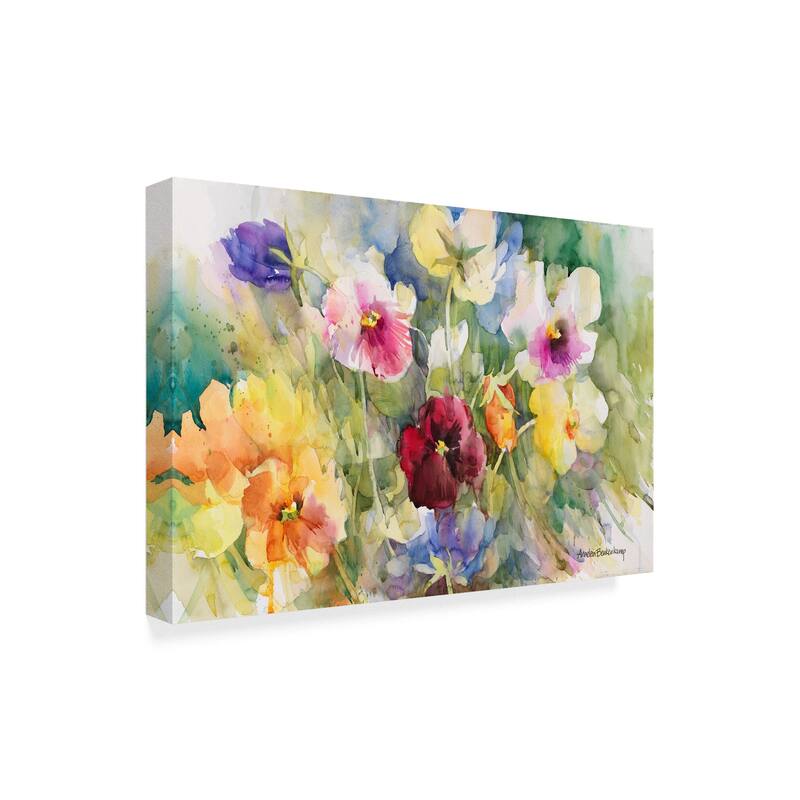 Annelein Beukenkamp 'Pansies Posing' Canvas Art