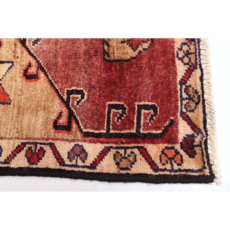 ECARPETGALLERY Hand-knotted Konya Anatolian Brown, Burgundy Wool Rug - 3'3 x 6'6