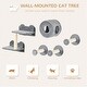 preview thumbnail 2 of 5, Cat Wall Shelves & Climbing Tower 5PC Set - Condo, Scratching Posts & Jumping Platforms - 27.5" L x 11" W x 22.75" H
