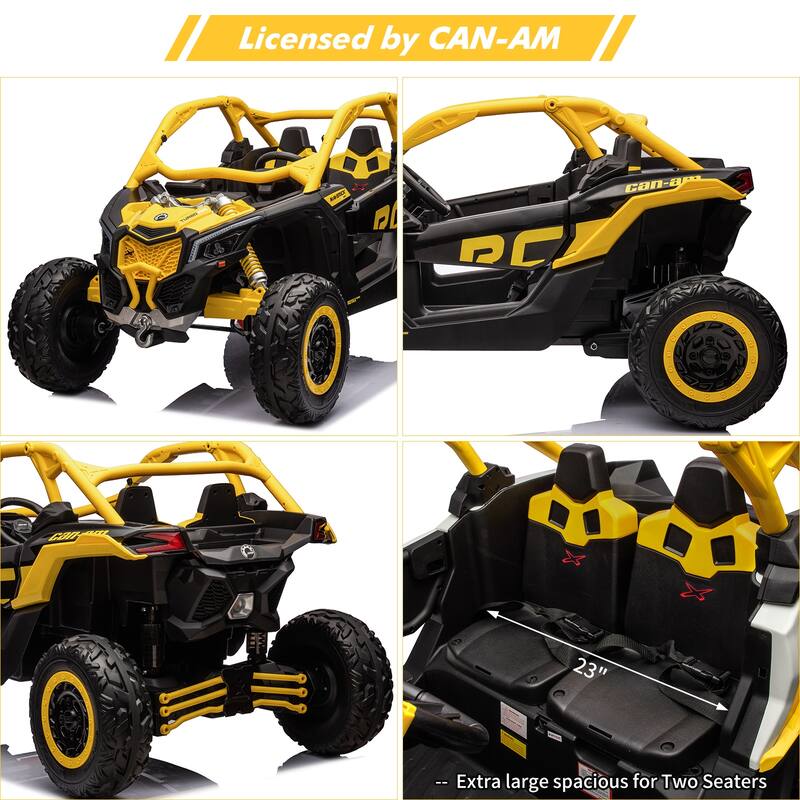 2-Seater Licensed Can-Am Electric Off-Road Ride-On UTV Car for Kids Best Gifts