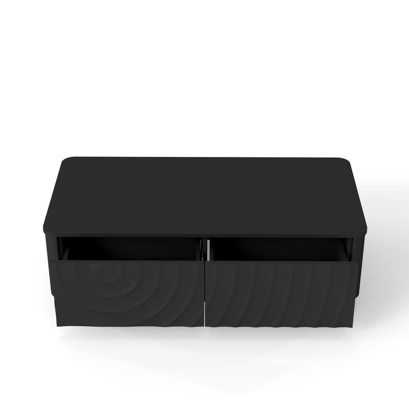 47" Rectangle Coffee Table With Storage Classic Square Spiral Grain Coffee Tables For Living Room Coffee Table With 2 Drawers