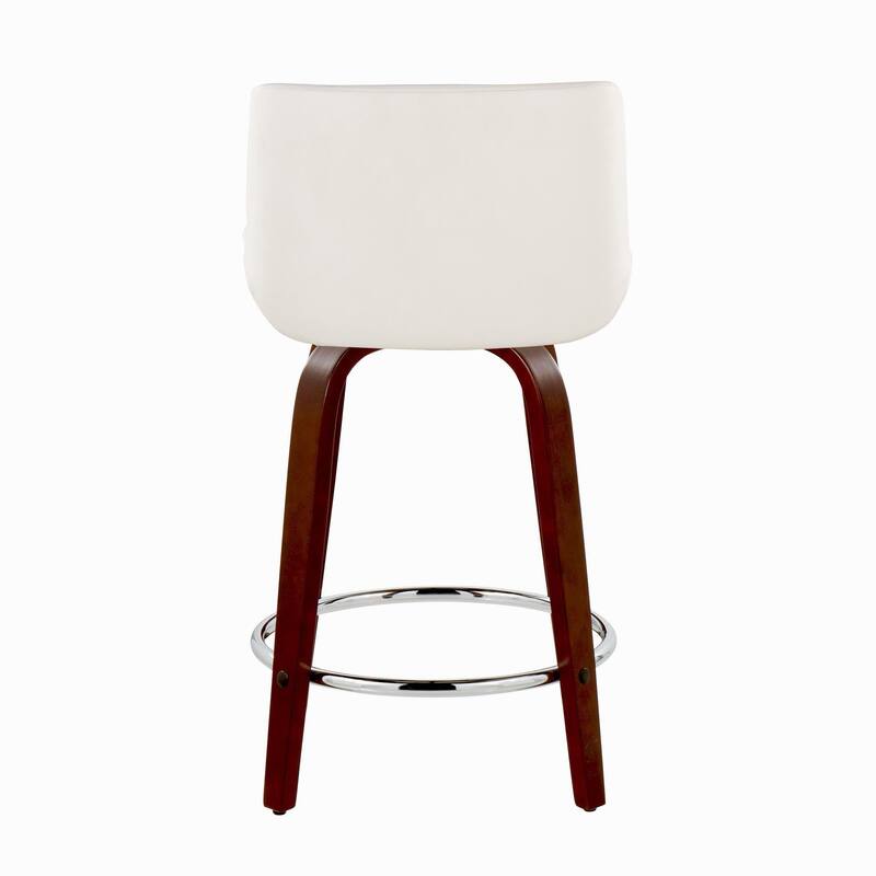 Santi Upholstered 24" Fixed-Height Counter Stool - Set of 2