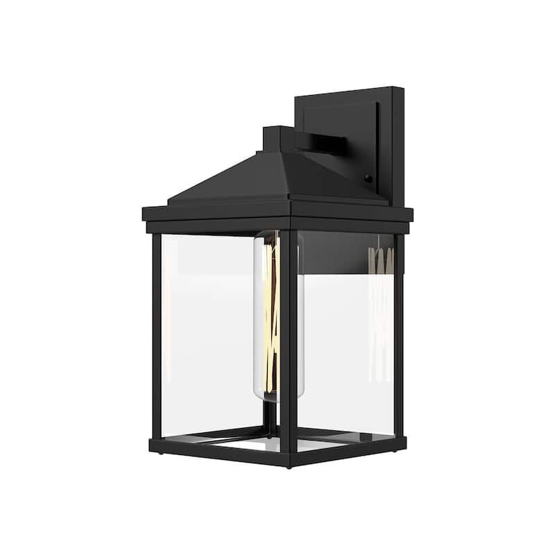 Alora Lighting EW552009CL Larchmont 15" Tall Outdoor Wall Sconce with - Black Textured