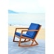 preview thumbnail 49 of 89, SAFAVIEH Outdoor Patio Furniture Vernon Rocking Chair w/ Cushion - 25.6" W x 37.7" D x 30.7" H
